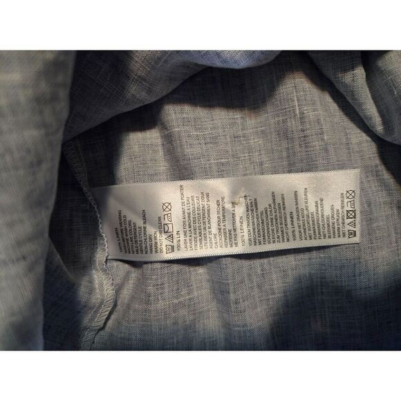 Tommy Bahama Women's Sea Glass Breezer Blue Sleeveless Button DownShirt Size XS - Picture 4 of 7